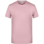 Pánské tričko z bio bavlny James+Nicholson 8008 - Soft pink XL