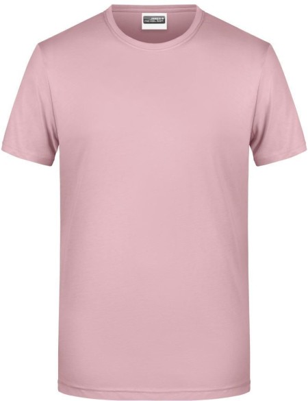 Pánské tričko z bio bavlny James+Nicholson 8008 - Soft pink XL