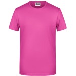 Pánské tričko z bio bavlny James+Nicholson 8008 - Pink XL