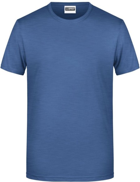 Pánské tričko z bio bavlny James+Nicholson 8008 - Light denim melange S