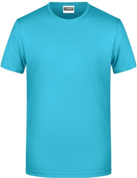 Pánské tričko z bio bavlny James+Nicholson 8008 - Turquoise L