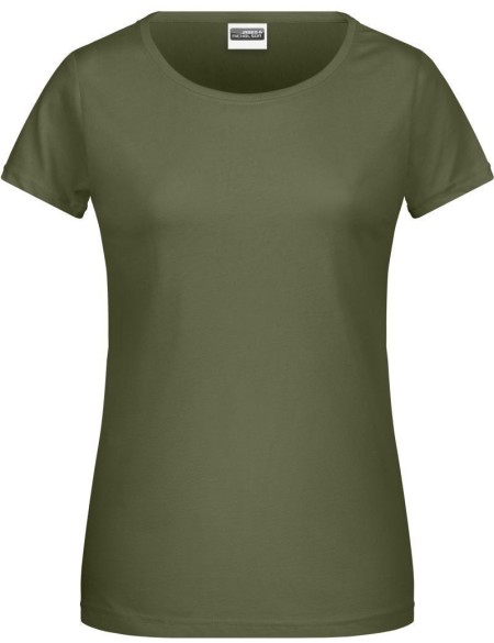 Dámské tričko z bio bavlny James+Nicholson 8007 - Olive L