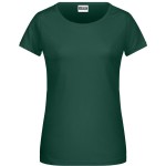 Dámské tričko z bio bavlny James+Nicholson 8007 - Dark green S
