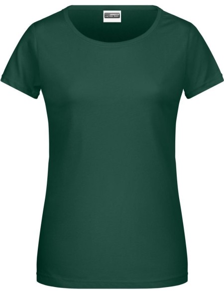 Dámské tričko z bio bavlny James+Nicholson 8007 - Dark green S
