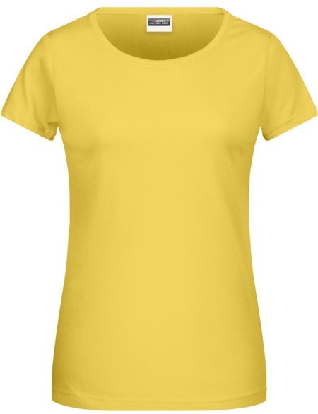 Dámské tričko z bio bavlny James+Nicholson 8007 - Yellow XS