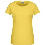 Dámské tričko z bio bavlny James+Nicholson 8007 - Yellow M
