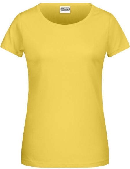 Dámské tričko z bio bavlny James+Nicholson 8007 - Yellow L