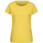 Dámské tričko z bio bavlny James+Nicholson 8007 - Yellow XXL