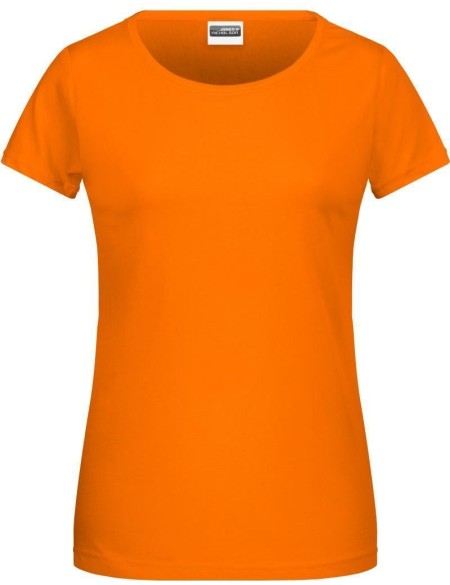 Dámské tričko z bio bavlny James+Nicholson 8007 - Oranžová M
