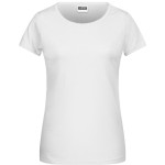 Dámské tričko z bio bavlny James+Nicholson 8007 - Bílá XL