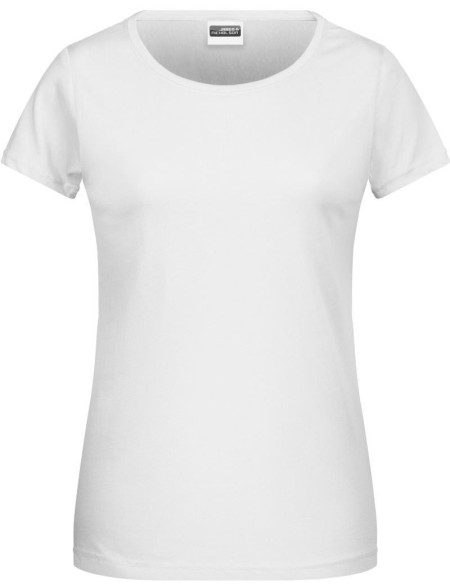 Dámské tričko z bio bavlny James+Nicholson 8007 - Bílá XL