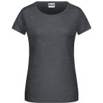 Dámské tričko z bio bavlny James+Nicholson 8007 - Black heather S