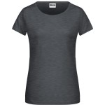 Dámské tričko z bio bavlny James+Nicholson 8007 - Black heather S