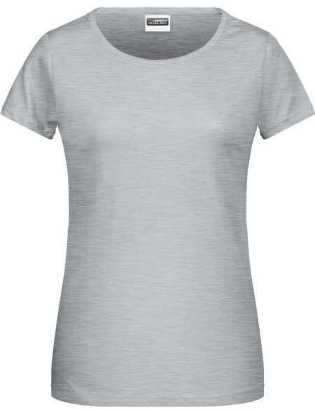Dámské tričko z bio bavlny James+Nicholson 8007 - Grey heather XS