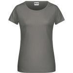 Dámské tričko z bio bavlny James+Nicholson 8007 - Mid grey XL