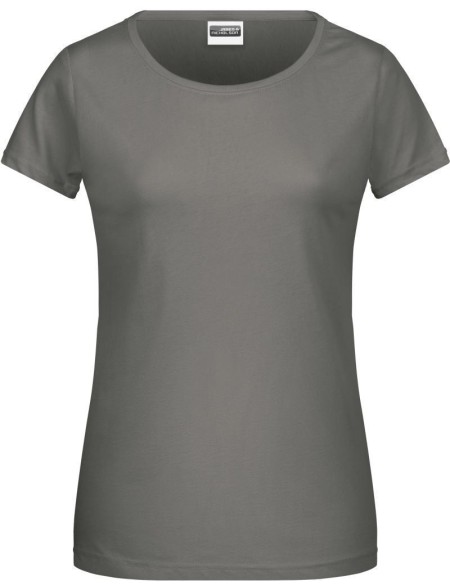Dámské tričko z bio bavlny James+Nicholson 8007 - Mid grey XL