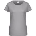 Dámské tričko z bio bavlny James+Nicholson 8007 - Steel grey L