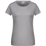 Dámské tričko z bio bavlny James+Nicholson 8007 - Steel grey XS
