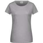Dámské tričko z bio bavlny James+Nicholson 8007 - Steel grey L