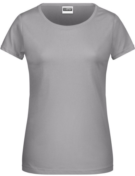 Dámské tričko z bio bavlny James+Nicholson 8007 - Steel grey XXL
