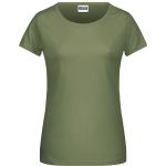 Dámské tričko z bio bavlny James+Nicholson 8007 - Khaki XS