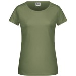 Dámské tričko z bio bavlny James+Nicholson 8007 - Khaki S