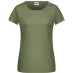 Dámské tričko z bio bavlny James+Nicholson 8007 - Khaki M