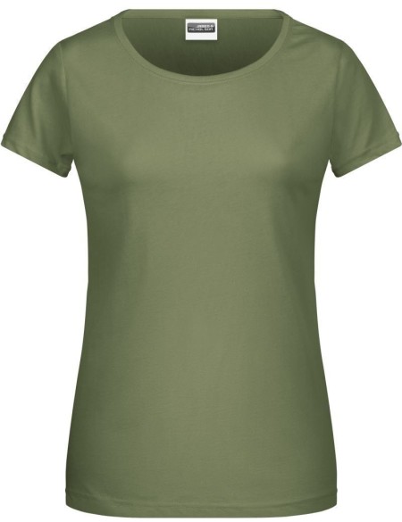 Dámské tričko z bio bavlny James+Nicholson 8007 - Khaki XXL