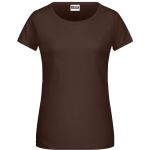 Dámské tričko z bio bavlny James+Nicholson 8007 - Brown XS