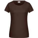 Dámské tričko z bio bavlny James+Nicholson 8007 - Brown XS