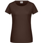 Dámské tričko z bio bavlny James+Nicholson 8007 - Brown S