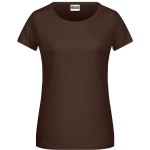 Dámské tričko z bio bavlny James+Nicholson 8007 - Brown XL