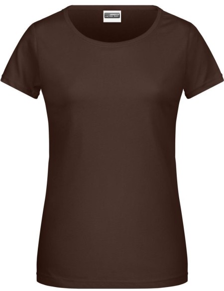 Dámské tričko z bio bavlny James+Nicholson 8007 - Brown XL