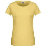 Dámské tričko z bio bavlny James+Nicholson 8007 - Light yellow XS