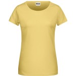 Dámské tričko z bio bavlny James+Nicholson 8007 - Light yellow XS