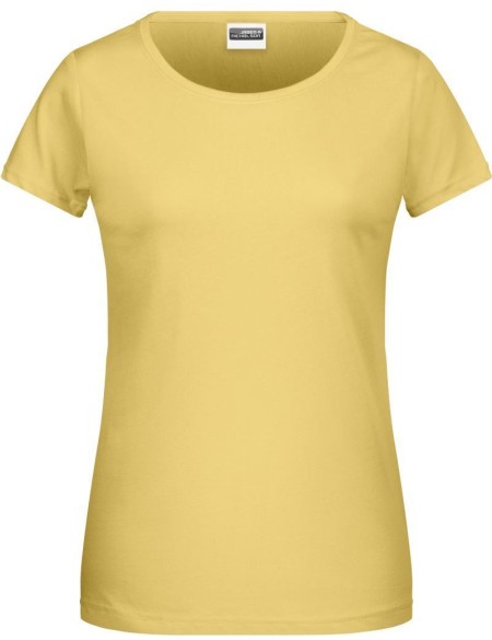 Dámské tričko z bio bavlny James+Nicholson 8007 - Light yellow XS