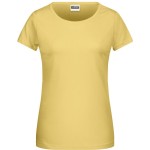 Dámské tričko z bio bavlny James+Nicholson 8007 - Light yellow XL