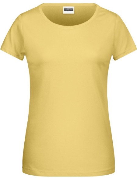 Dámské tričko z bio bavlny James+Nicholson 8007 - Light yellow XL