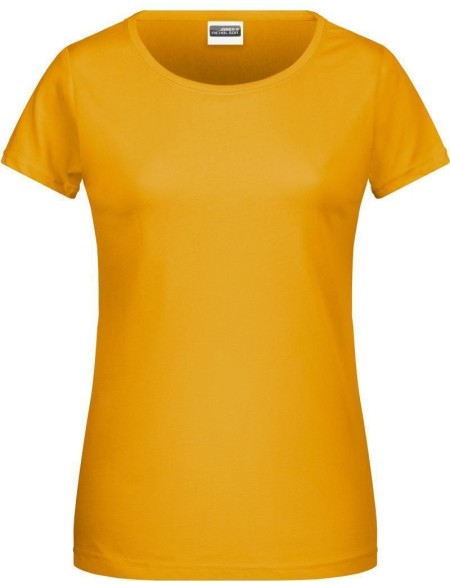 Dámské tričko z bio bavlny James+Nicholson 8007 - Gold yellow XXL