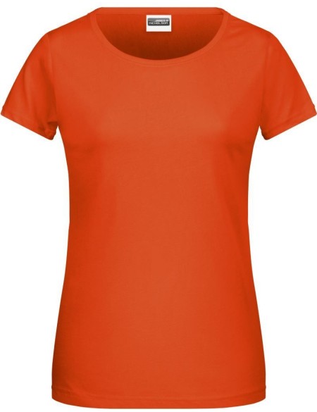 Dámské tričko z bio bavlny James+Nicholson 8007 - Dark orange XS