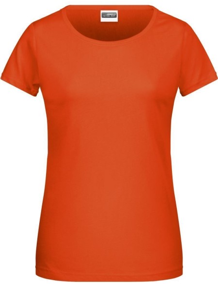 Dámské tričko z bio bavlny James+Nicholson 8007 - Dark orange M