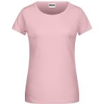 Dámské tričko z bio bavlny James+Nicholson 8007 - Soft pink L