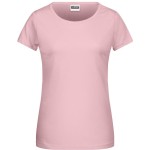 Dámské tričko z bio bavlny James+Nicholson 8007 - Soft pink S