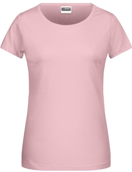 Dámské tričko z bio bavlny James+Nicholson 8007 - Soft pink L