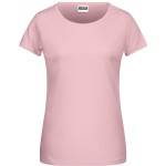 Dámské tričko z bio bavlny James+Nicholson 8007 - Soft pink XL