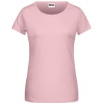 Dámské tričko z bio bavlny James+Nicholson 8007 - Soft pink XXL