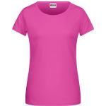 Dámské tričko z bio bavlny James+Nicholson 8007 - Pink S