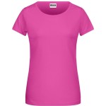 Dámské tričko z bio bavlny James+Nicholson 8007 - Pink S