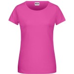 Dámské tričko z bio bavlny James+Nicholson 8007 - Pink L