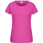 Dámské tričko z bio bavlny James+Nicholson 8007 - Pink XXL